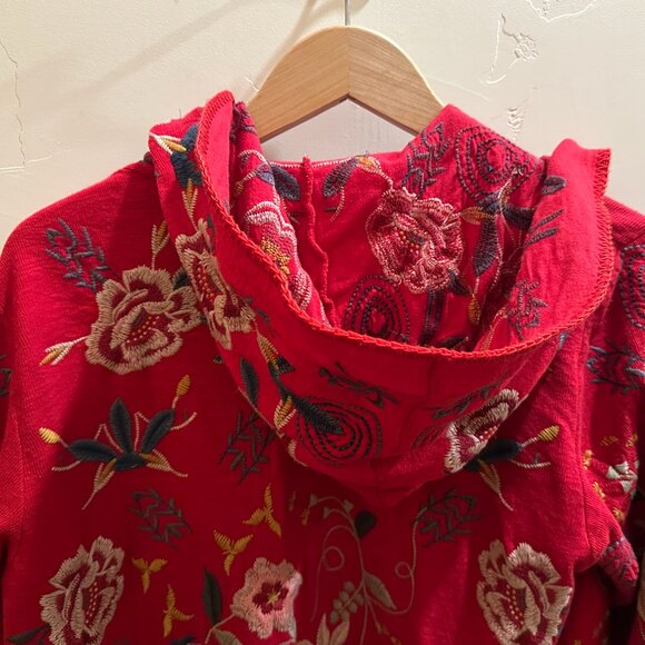 Johnny Was coat, jacket, fully embroidered, M, red, medium, great condition - Picture 5 of 16